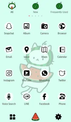 Watermelon Kitty Cat Theme android App screenshot 2